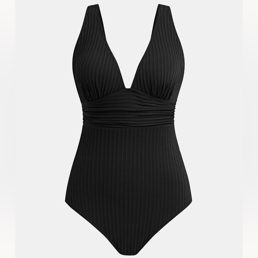 CUPSHE black one piece tummy control swimsuit size M NWT - Picture 6 of 6